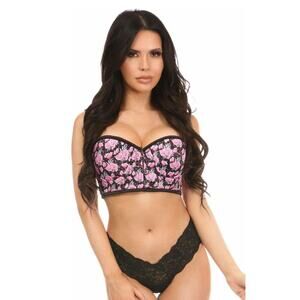 🦋B2G1🦋DAISY CORSETS Lavish Pink Floral Underwire Short Bustier